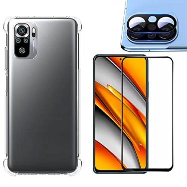 Imagem de Kit Capa Anti Impacto, Película de Vidro 3D e Lente de Câmera Para Xiaomi Poco F3 5G (6.6 Pol) - Jodda