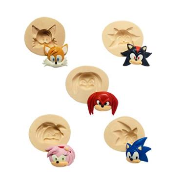 Imagem de Kit 5 Moldes De Silicone Da Turma Do Sonic Rb185