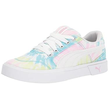 Imagem de PUMA C-Rey Sneaker, Pink Lady White-Sharp Green, 4.5 US Unisex Big Kid