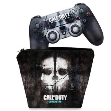 Imagem de Capa Case E Skin Compatível Ps4 Controle - Call Of Duty Ghosts - Pop A