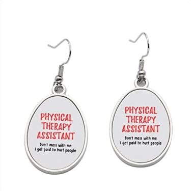 Imagem de Brinco de Assistente de Fisioterapia – Brincos pendentes para meninas – Presente de festa de aniversário dos namorados, Metal, Sem pedras preciosas