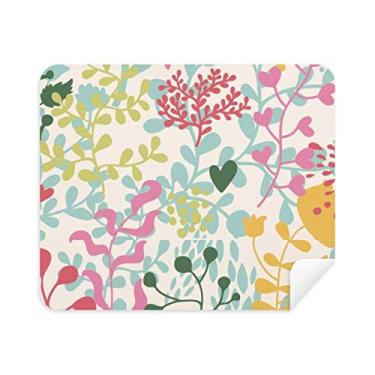 Imagem de Pano de limpeza de tinta floral multicolorido, 2 peças, tecido de camurça