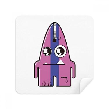 Imagem de Tecido de camurça com estampa de monstro roxo listrado Universe Alien Pacote com 2