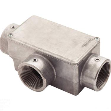 Imagem de Condulete fixo 1.1/2" tipo "T" - com tampa / rosca BSP / sem pintura Tramontina