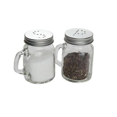 Imagem de Conjunto Saleiro e Pimenteiro Vidro com Alca Fackelmann