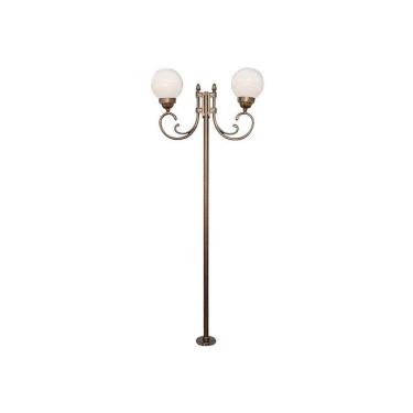 Imagem de Poste Colonial Berlim 2 para Jardim Alumínio 02 Globo 2,62m