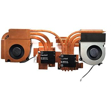 Imagem de Notebook CPU GPU FAN & dissipador de calor para CLEVO NH55AC 6-31-NH5A3-201 6-31-NH5A3-DA0 FMGJ FM2K DFS2001059P0T-FM2K DC5V DFS240012CQ0T-FMGJ DC12V 0.80A