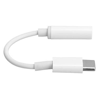 Imagem de GOWENIC Adaptador Tipo-C para 3,5 mm, adaptador de entrada de áudio tipo C para 3,5 mm para M10/P20/ Mix2/Note3, cabo de tomada TPE branco Plug and Play com longa vida útil