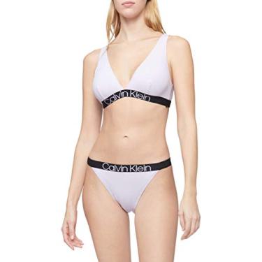 Imagem de Calvin Klein Sutiã feminino Reconsidered Comfort sem forro triangular, Lavendar Ambiente, G