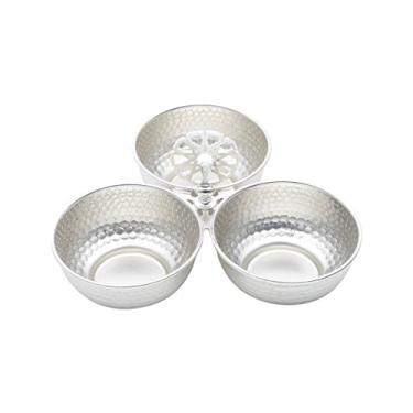 Imagem de Petisqueira Tripla De Zamac Silver Plated Universal 21, 5x20x11cm Lyor Prata Único