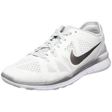 Imagem de Nike Womens Free 5.0 TR Running Shoe White/Pure Platinum/Metallic Silver 11