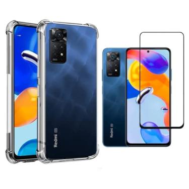 Imagem de Kit Capa Capinha Anti Impacto Transparente e Película de Vidro Temperado 3D 9H Premium Para Xiaomi Redmi Note 11 Pro 5G - (Hard Glass Store)