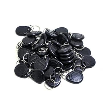Imagem de Kit 10 Chaveiro Tag Para Controle Acesso Portaria Cor Preto