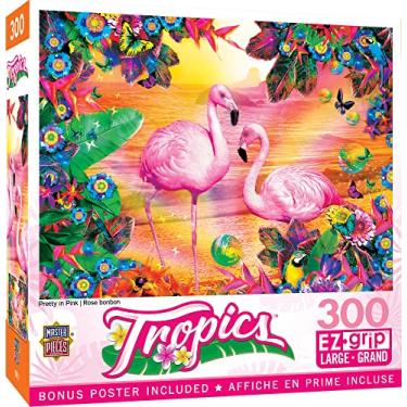 Imagem de MasterPieces Tropics 300 Puzzles Collection - Pretty in Pink 300 Piece Jigsaw Puzzle