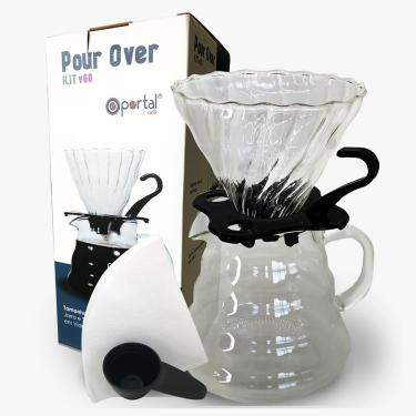 Imagem de Kit v60 Café Coado Drip Coffee Portal Café 02 Suporte Jarra