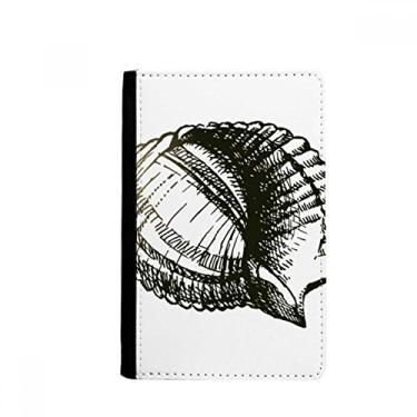Imagem de Porta-passaporte preto com ilustração de vida marinha notecase burse capa carteira porta-cartão, Multicolor