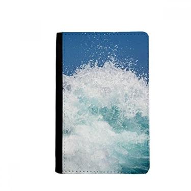Imagem de Porta-passaporte com imagem Ciência Natureza Oceano Água Mar Onda Foto Notecase Burse Carteira Capa Cartão Bolsa, Multicolor