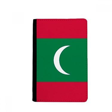 Imagem de Porta-passaporte bandeira nacional das Maldivas país asiático porta-passaporte Notecase Burse carteira capa porta-cartão, Multicolor