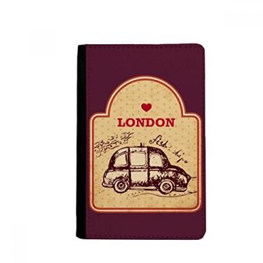 Imagem de Carimbo de Londres para passaporte da Grã-Bretanha Notecase Burse Carteira Capa para Cartão, Multicolorido.