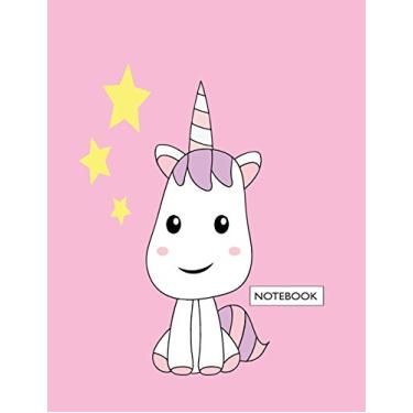 Imagem de Notebook: Cute unicorn on pink cover and Dot Graph Line Sketch pages, Extra large (8.5 x 11) inches, 110 pages, White paper, Sketch, Draw and Paint: 2