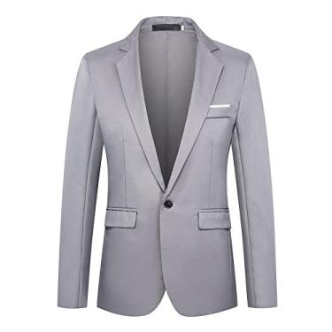 Imagem de Legou Terno masculino slim casual, Cinza, 3G