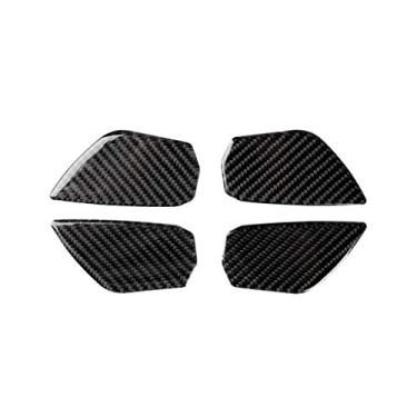 Imagem de - Acabamento da capa do decalque do adesivo de fibra de carbono compatível com Honda Civic 10th FC FK 2016-2021 (clássico, maçaneta da porta B 17)