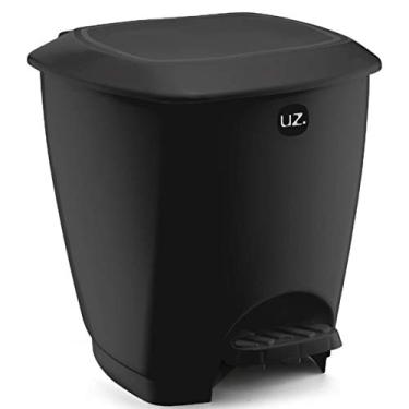 Imagem de Uz Utilidades, Uz519Pr, Lixeira Com Pedal Gold Plástica 12 Litros Versátil Uz, Preta, UZ