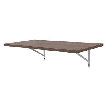 Imagem de Prateleira 100 x 25cm Nogal Com Mão Francesa