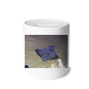 Imagem de DIYthinker Caixa de moedas de cerâmica com imagem da natureza do skate do oceano para guardar dinheiro