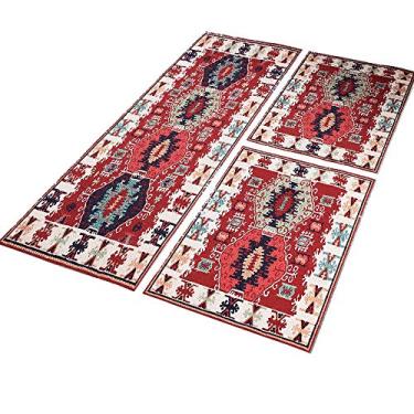 Imagem de Tapete Passadeira Cozinha Hessye 120x40 + 2 Capachos 60x40