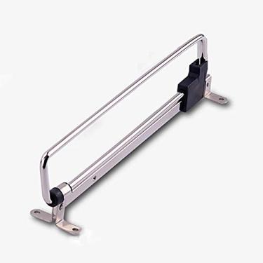Imagem de Cabide retrátil para pendurar roupas para guarda-roupa, rack organizador de trilho ajustável para armário de armário, 10/12/14/16/18/20 polegadas, montado sob a prateleira, metal de aço inoxidável