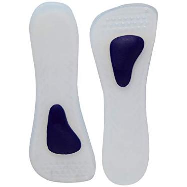 Imagem de Impec Palmilha Para Salto Alto Com Botão Silicone Azul P(33-35) Pacote De 2