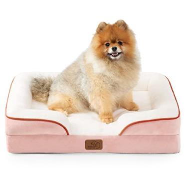 Imagem de Bedsure Cama ortopédica pequena para cães – Sofá-cama lavável para cães pequenos, sofá-cama de espuma de suporte para animais de estimação com capa lavável removível, forro impermeável e sofá inferior