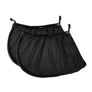 Imagem de CIADAZ Janela traseira do carro Cortina de pára-sol interior Proteção solar Janela de tela de proteção de tela de Mosquito 2 Pçs Rede de malha de bloco para privacidade blackout para veículo universal