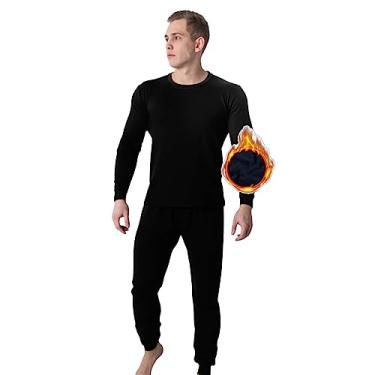 Imagem de Conjunto Termico Masculino Segunda Pele Flanelado Pelucia Atoalhado Preto