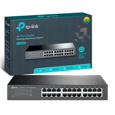 Imagem de Switch Gigabit TP-Link TL-SG1024D, 24 Portas 10/100/1000, de Mesa ou Montável em Rack