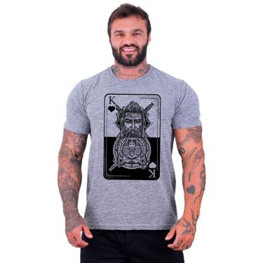Imagem de Camiseta Tradicional Manga Curta MXD Conceito Rei Lobo Masculina-Masculino