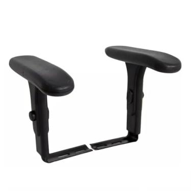 Imagem de Par de Braço Regulável para Cadeira de Escritório Preto