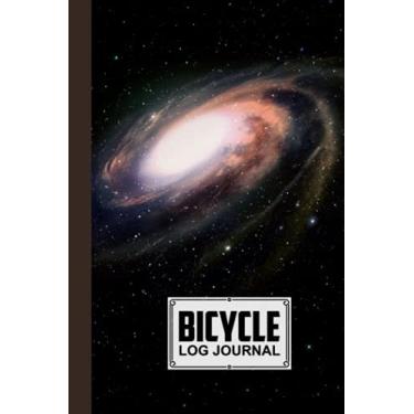 Imagem de Bicycle Log Journal: Premium Spiral Galaxy Cover Bicycle Log Journal, Training Notebook For Cyclists & Cycling Enthusiasts, 120 Pages, Size 6" x 9" | by Ingolf Jakob