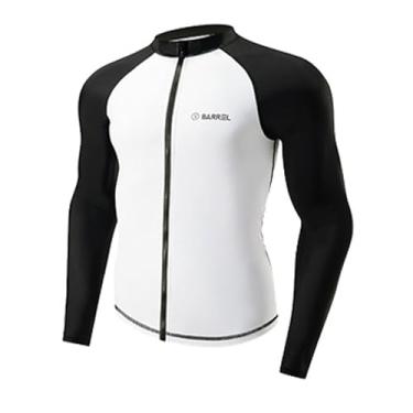Imagem de Letuwj Conjunto de roupa de surfe feminina Rash Guard, roupa de banho fina com proteção solar, secagem rápida, manga comprida, calça comprida de corpo inteiro, Top masculino, XG