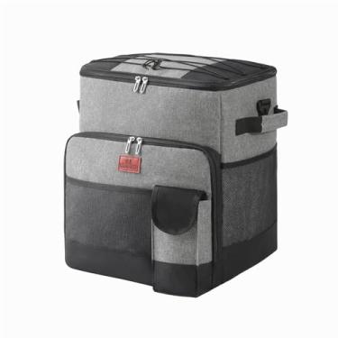 Imagem de Bolsa térmica portátil Organizador de armazenamento com isolamento térmico para acampamento à prova d'água e à prova de vazamentos Mantenha quente e frio 35L Grande dade para viagens ao ar livr