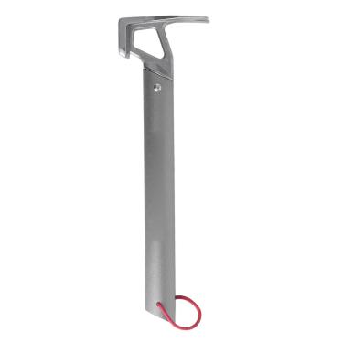 Imagem de Martelo de garra de acampamento, martelo de estaca multifuncional portátil de aço inoxidável com cabeça de boi com alça de alumínio para acampamento, caminhadas, mochilão, jardinagem