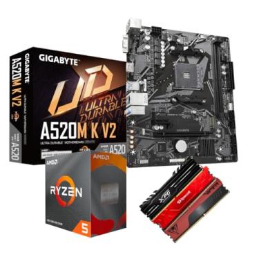 Imagem de KIT UPGRADE ADMD RYZEN 5 5600GT 4.6GHZ TURBO + PLACA MÃE A520M-K + 16gb 3200MHZ - RADEON VEGA 7