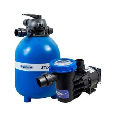 Imagem de Kit Filtro Piscina Syl40 + Bomba Syllent 1/2Cv - Até 50.000L