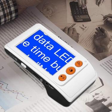 Imagem de Lupa de vídeo digital Auxílios de leitura,Lupa eletrônica portátil de 3,5 polegadas,2x ‑ 25x Zoom,com 8 modos de cores aprimorados,função de tirar fotos, suporte TV,Vision Aids portátil recarregável