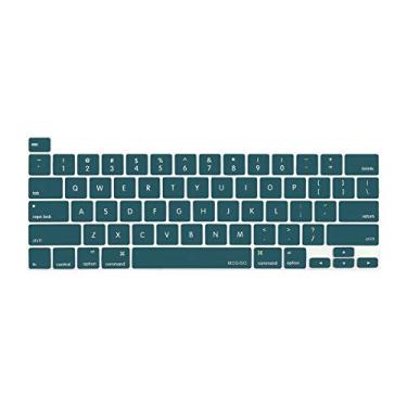 Imagem de MOSISO Capa de teclado compatível com MacBook Pro 33.0 cm M2 2023, 2022, 2021 2020 M1 A2338 A2289 A2251 e compatível com MacBook Pro 16 2020 2019 A2141 Touch ID, película protetora de silicone,