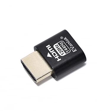 Imagem de EVanlak HDMI Headless (High Rate240) plugue falso, fantasma sem cabeça, emulador de exibição preto 1 peça