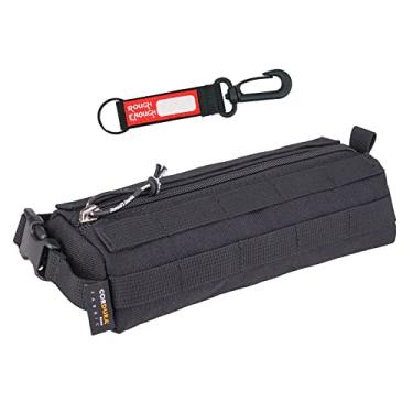 Imagem de Bolsa tática pequena Rough Enough para meninos, adultos, aventuras ao ar livre com sistema Molle, alça de liberação rápida, preta