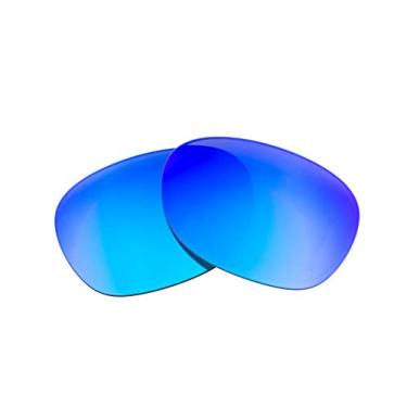 Imagem de LenzFlip Lentes de reposição polarizadas compatíveis com óculos de sol Rayban New Wayfarer RB2132 de 55 mm - Fabricado nos EUA - Cinza polarizado com espelho azul