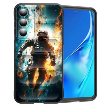 Imagem de CICPLKSE Capa para Galaxy A15 5G, silicone premium com [forro de microfibra macio antiarranhões] Capa protetora para celular à prova de choque para Samsung Galaxy A15 5G 6,5 polegadas 2023, astronauta